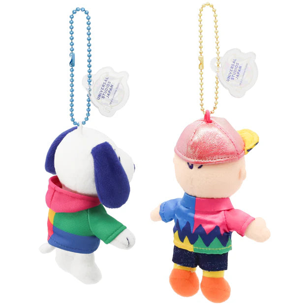 Universal Studios Japan - 25th Anniversary - Snoopy/Charlie Brown - Plush Keychain Set