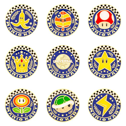Universal Studios Japan - Super Nintendo World - Mario Kart - Pin Badge Complete Box (9 pieces)