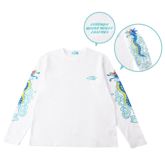 Pokemon Center Original - POKÉMON NYORO NYORO FRIENDS - Gyarados Waterfall - Long-Sleeved T-shirt