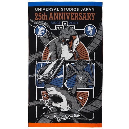 MAY 1 PREORDER - Universal Studios Japan - 25th Anniversary - Classic Rides - Jurassic Park / Jaws / Back to the Future / E.T. / Woody Woodpecker - Towel Blanket