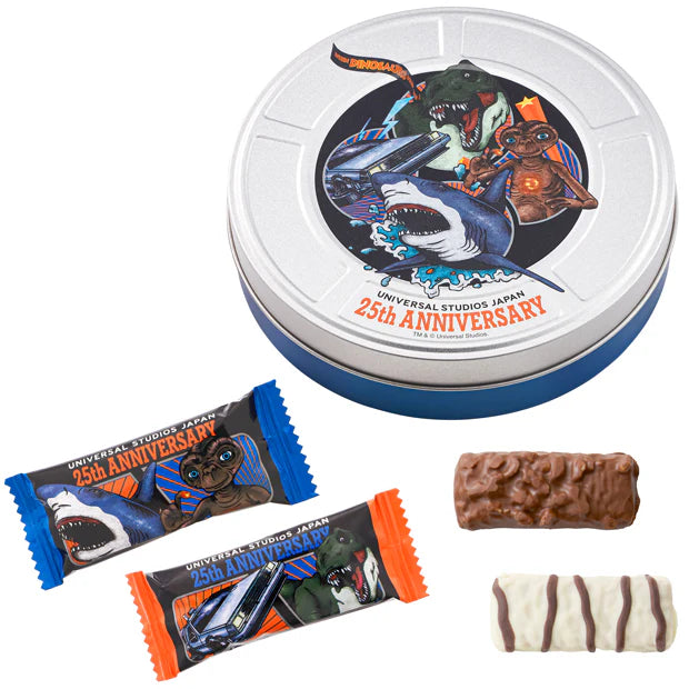 MAY 1 PREORDER - Universal Studios Japan - 25th Anniversary - Classic Rides - Jurassic Park / Jaws / Back to the Future / E.T. / Woody Woodpecker - Chocolate-Covered Cookies