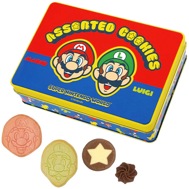 Universal Studios Japan - Super Nintendo World - Mario/Luigi - Assorted Cookies Tin