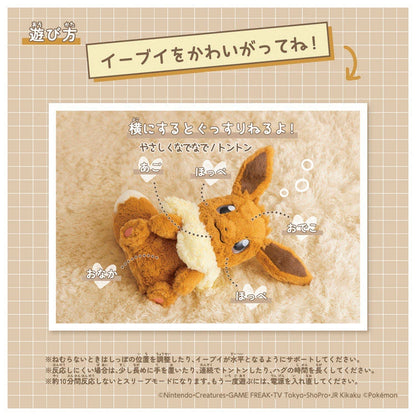Pokemon Centre Japan - Pokemon at Home - Reacting Eevee Plush (40 reactions!)