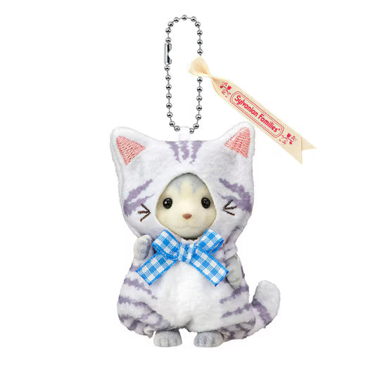 MARCH 20 PREORDER - Sylvanian Families Japan - Husky Girl - Cat Costume Keychain