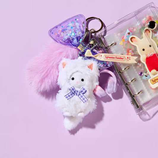 Sylvanian Families Japan - Persian Cat Girl - Cat Costume Keychain