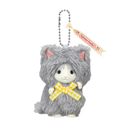 Sylvanian Families Japan - Curly Eared Cat Girl - Cat Costume Keychain