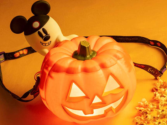 SEPT 15 PREORDER - Tokyo Disney Resort - Halloween 2026 - Ghost Mickey - Light Up Pumpkin Popcorn Bucket