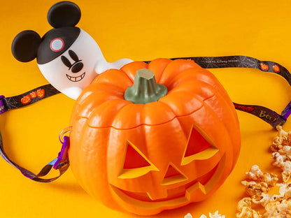 SEPT 15 PREORDER - Tokyo Disney Resort - Halloween 2026 - Ghost Mickey - Light Up Pumpkin Popcorn Bucket