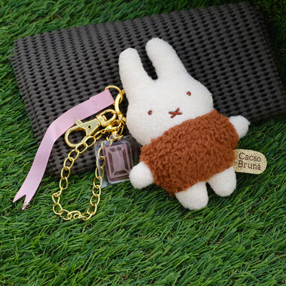 Miffy Japan - Fluffy Plush Bag Charm Cacao - Milk Chocolate