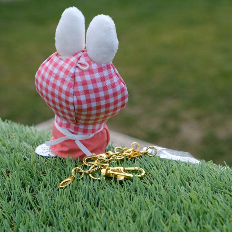 Miffy Japan - Little Thank You Plush Mascot Keychain - Hooded Strawberry / Salmon Pink