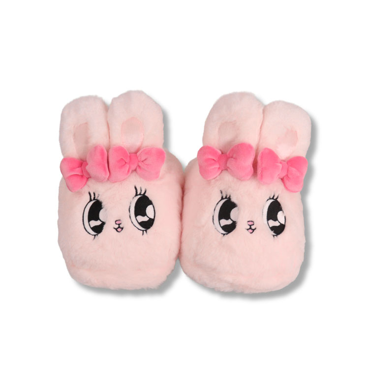 Esther Bunny Japan - Ribbon Bunny - Pink Plush Slippers - One Size