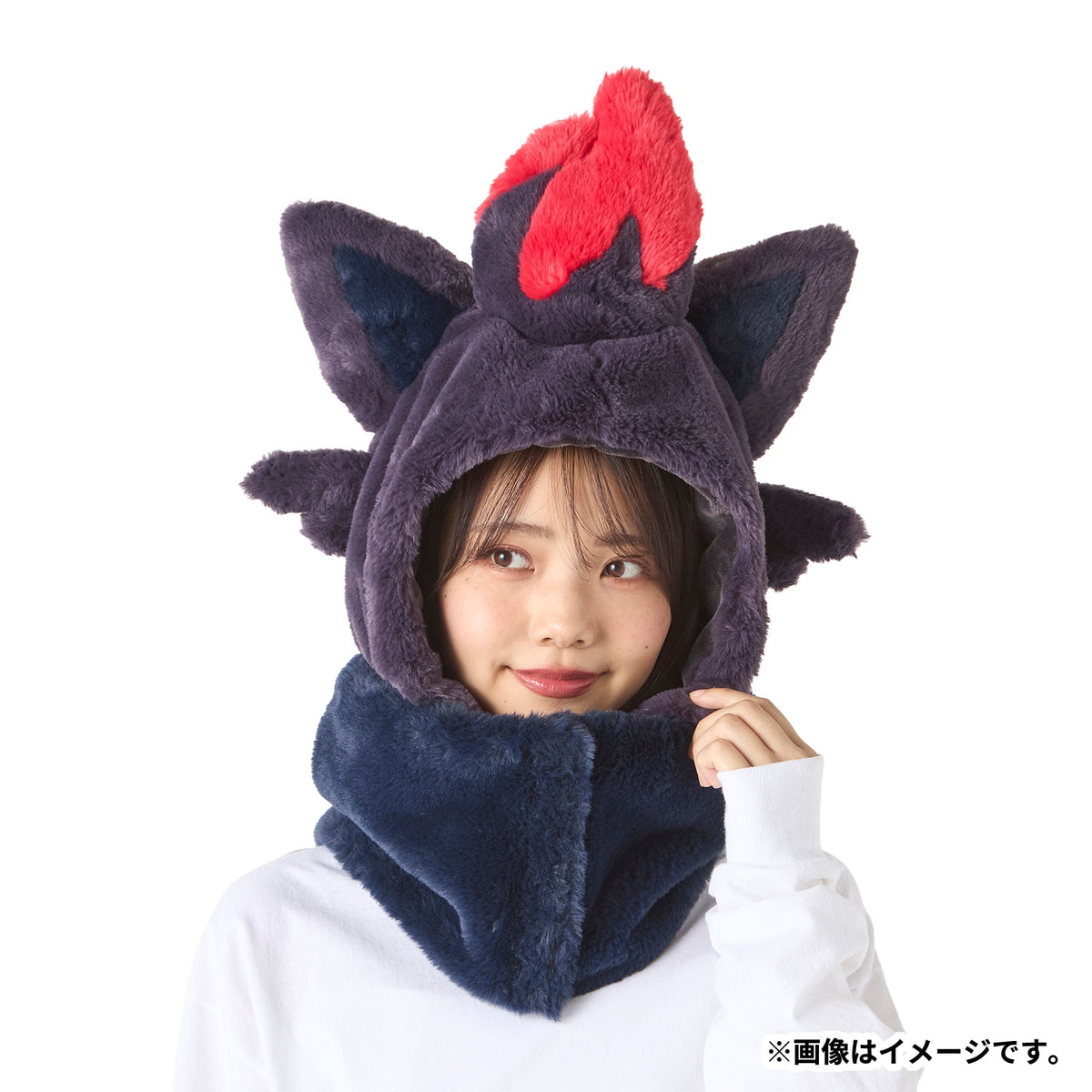 Pokemon Center Japan - Pokémon Magic Hour Illusion! Halloween 2026 - Reversible Hooded Neck Warmer - Zorua & Zoroark