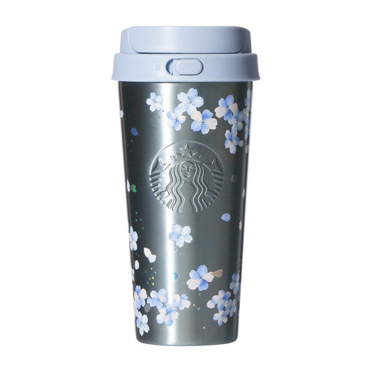 Starbucks Japan - Sakura 2026 - Twinkle Gently - Airy Blue - Stainless Steel TO GO Bottle - 473ml