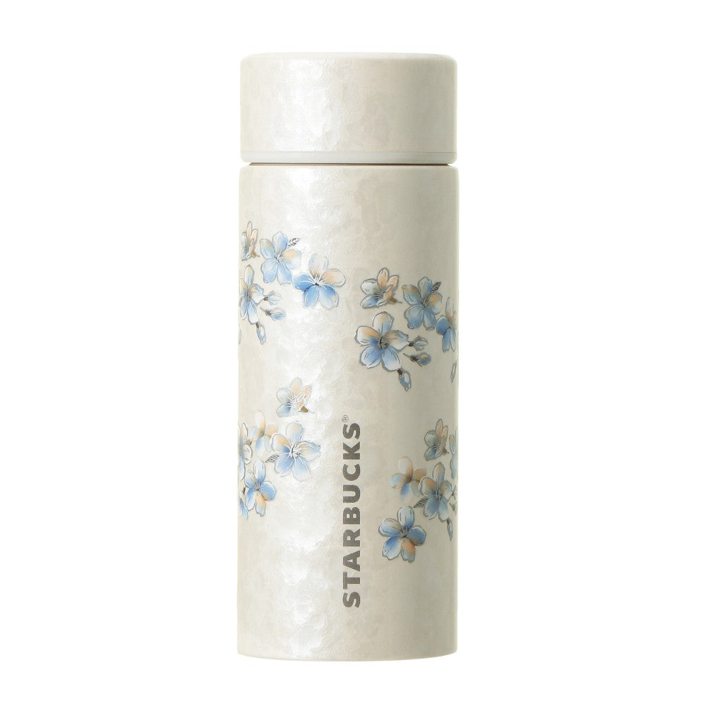 Starbucks Japan - Sakura 2026 - Twinkle Gently -  Stainless Steel Bottle - Shell White - 355ml