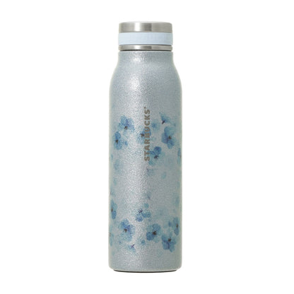 Starbucks Japan - Sakura 2026 - Twinkle Gently - Stainless Steel Bottle Glitter Airy Blue - 444ml