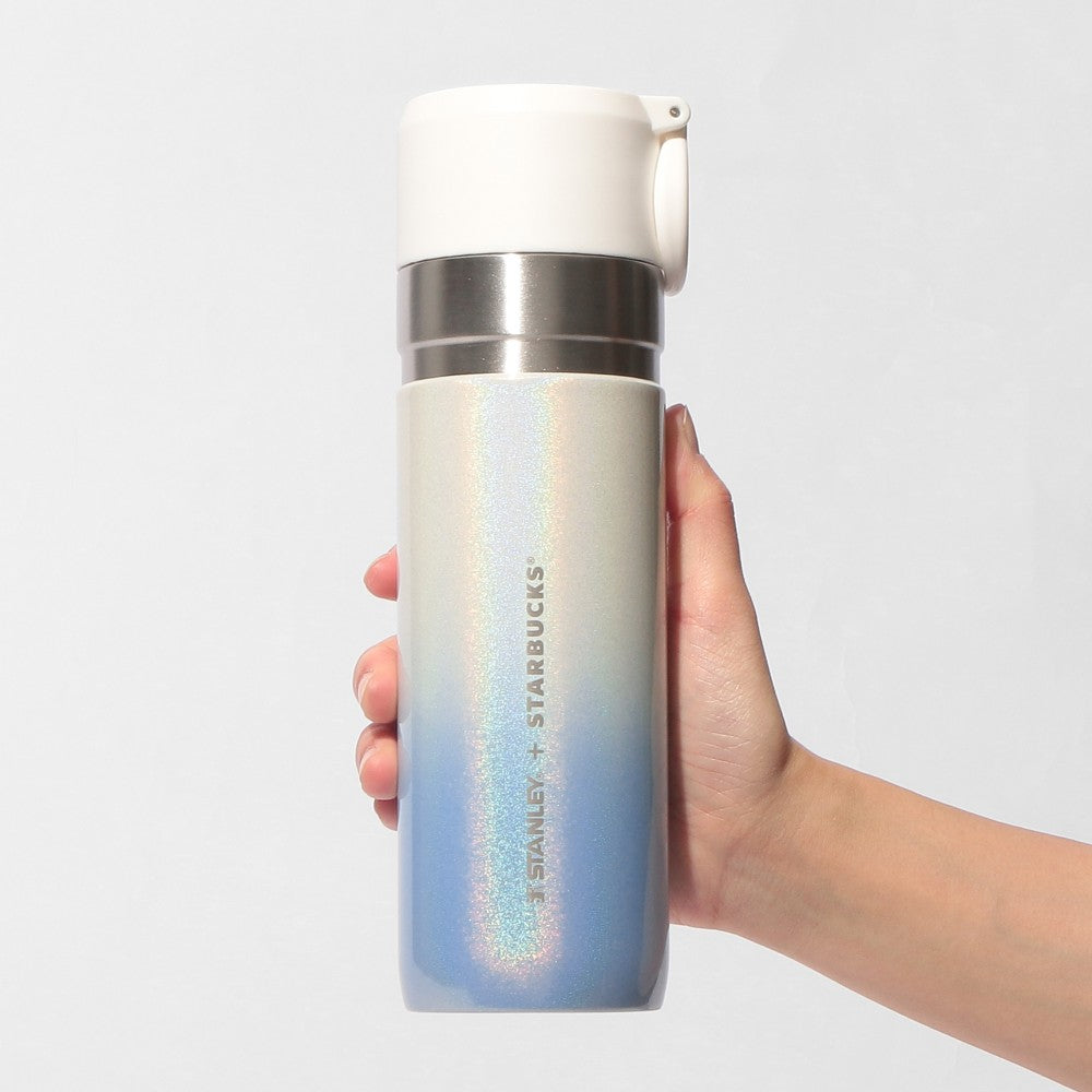 Starbucks Japan - Sakura 2026 - Twinkle Gently -  Stainless Steel Bottle STANLEY - Shiny Airy Blue Gradient 473ml