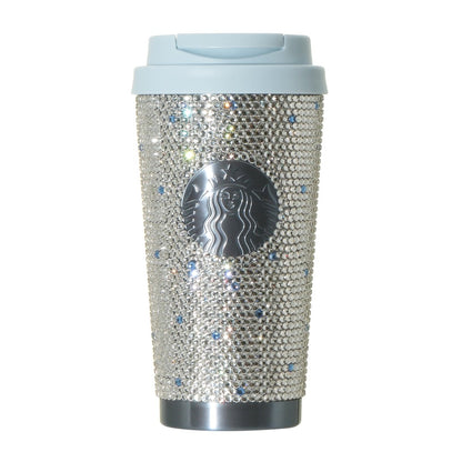 Starbucks Japan - Sakura 2026 - Twinkle Gently - Stainless Steel Tumbler - Rhinestone Airy Blue 473ml