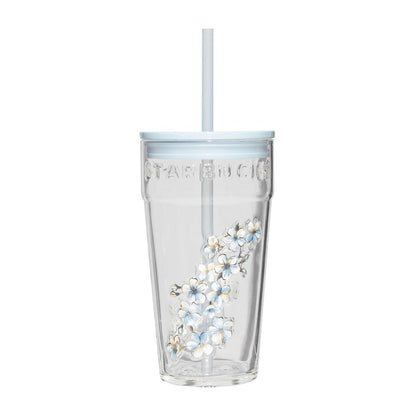 Starbucks Japan - Sakura 2026 - Twinkle Gently - Glass Tumbler - Airy Blue 473ml
