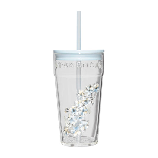 Starbucks Japan - Sakura 2026 - Twinkle Gently - Glass Tumbler - Airy Blue 473ml