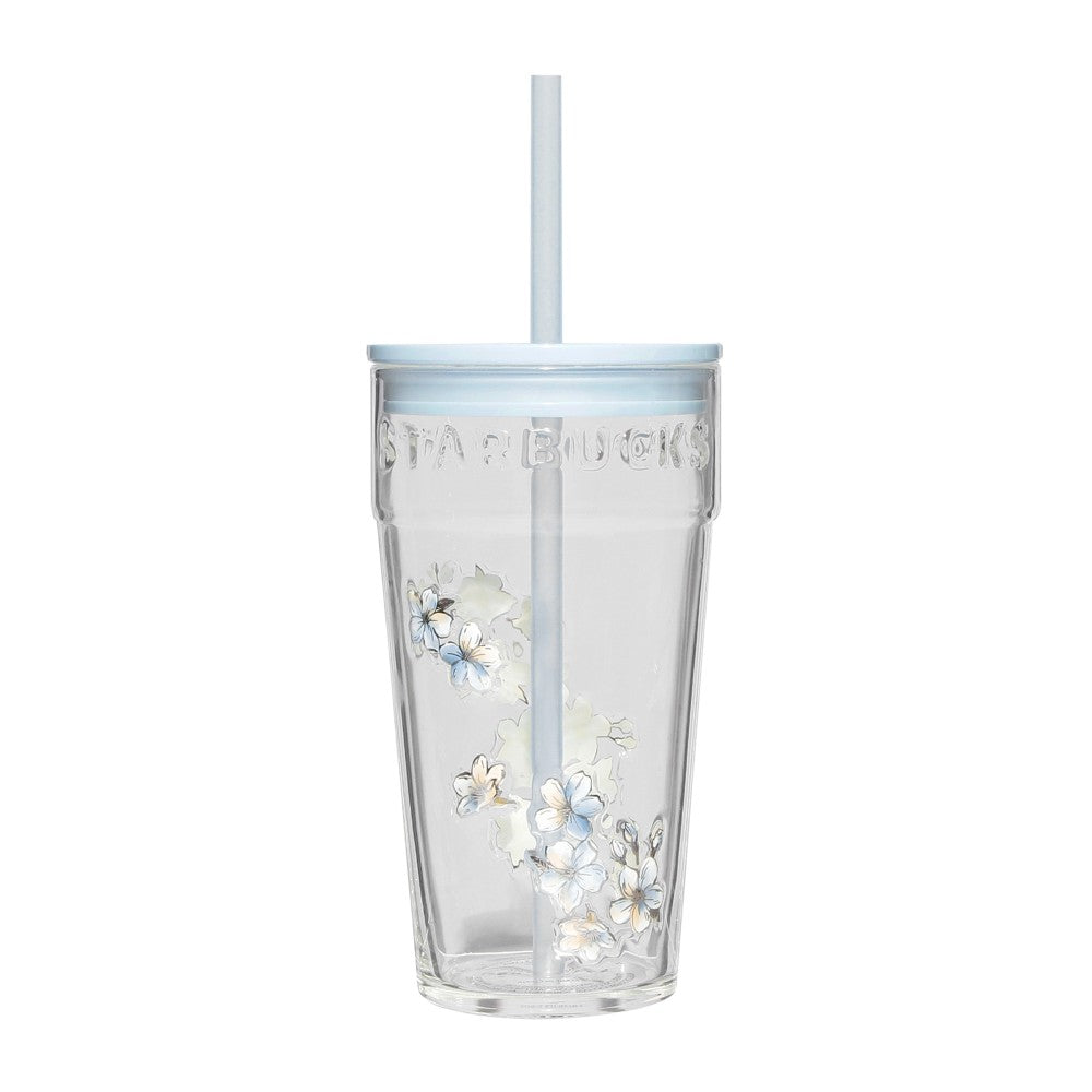 Starbucks Japan - Sakura 2026 - Twinkle Gently - Glass Tumbler - Airy Blue 473ml