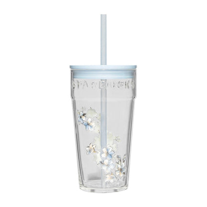 Starbucks Japan - Sakura 2026 - Twinkle Gently - Glass Tumbler - Airy Blue 473ml