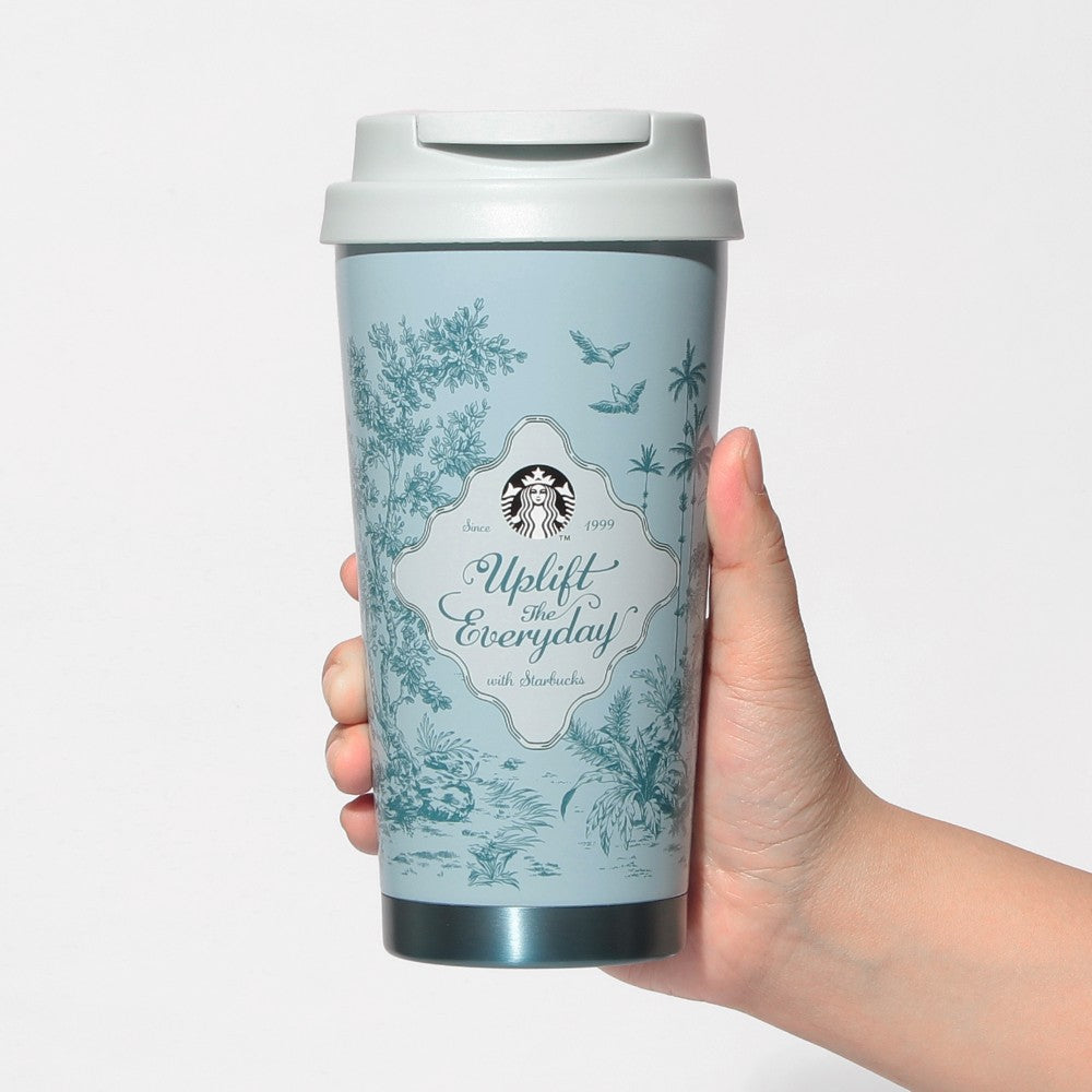 Starbucks Japan - Happy Spring Days - Stainless Steel Tumbler - Natural Blue 473ml