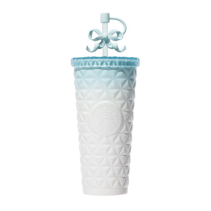 Starbucks Japan - Happy Spring Days - Stainless Steel Cold Cup Tumbler - Natural Blue Gradient 591ml