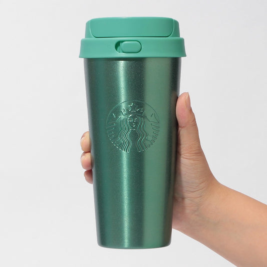 Starbucks Japan - Stainless Steel TOGO Bottle, Glitter Green - 473ml