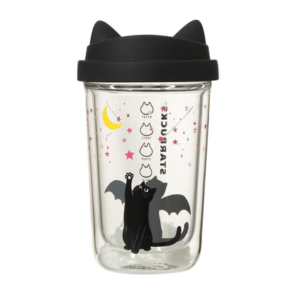 OCT 9 PREORDER - Starbucks Japan -  Halloween 2026 - Double Wall Heat-Resistant Glass Cup - Cat Glow in the Dark 355ml