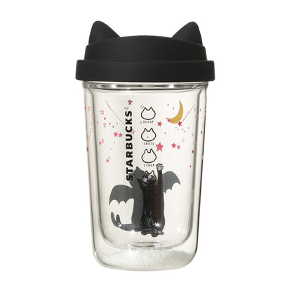 OCT 9 PREORDER - Starbucks Japan -  Halloween 2026 - Double Wall Heat-Resistant Glass Cup - Cat Glow in the Dark 355ml