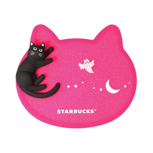 OCT 9 PREORDER - Starbucks Japan -  Halloween 2026 - Pink Glitter Cat Coaster