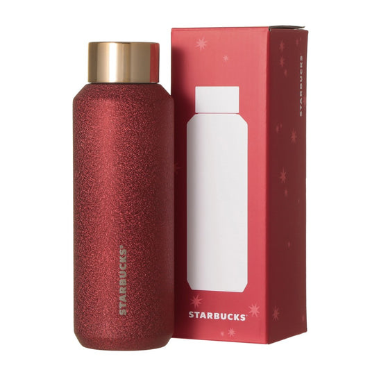 Starbucks Japan - Christmas 2026 - Gift Box Stainless Steel Bottle Glitter Red 473ml