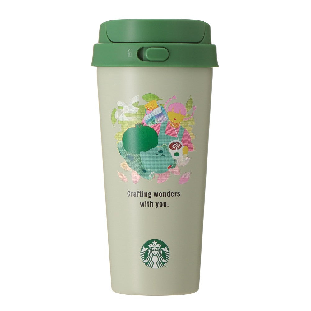 SEPT 30 PREORDER - Starbucks Japan - Pokémon + STARBUCKS - Stainless Steel To-Go Bottle Bulbasaur 473ml
