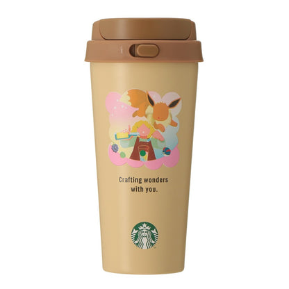 SEPT 30 PREORDER - Starbucks Japan - Pokémon + STARBUCKS - Stainless Steel To-Go Bottle Eevee 473ml