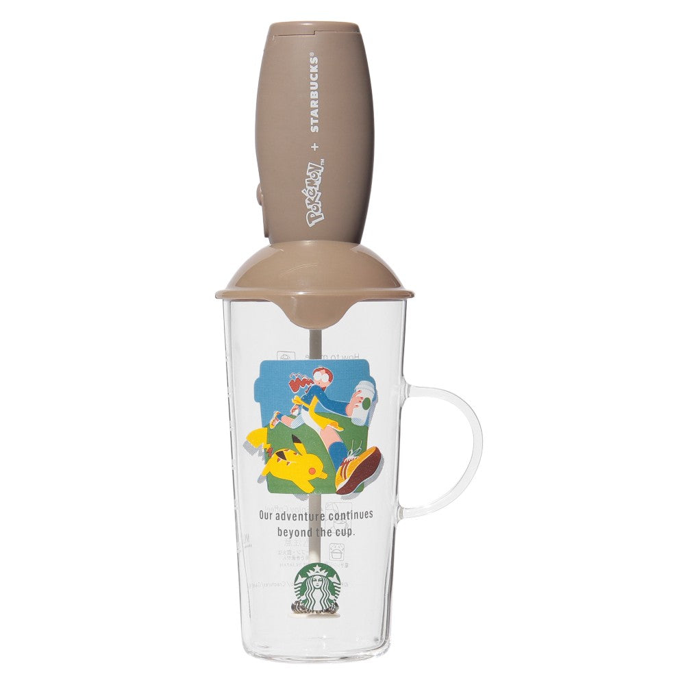 SEPT 30 PREORDER - Starbucks Japan - Pokémon + STARBUCKS -  Milk Frother & Cup - Coffee Adventure
