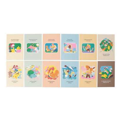 SEPT 30 PREORDER - Starbucks Japan - Pokémon + STARBUCKS - Art Postcard Set