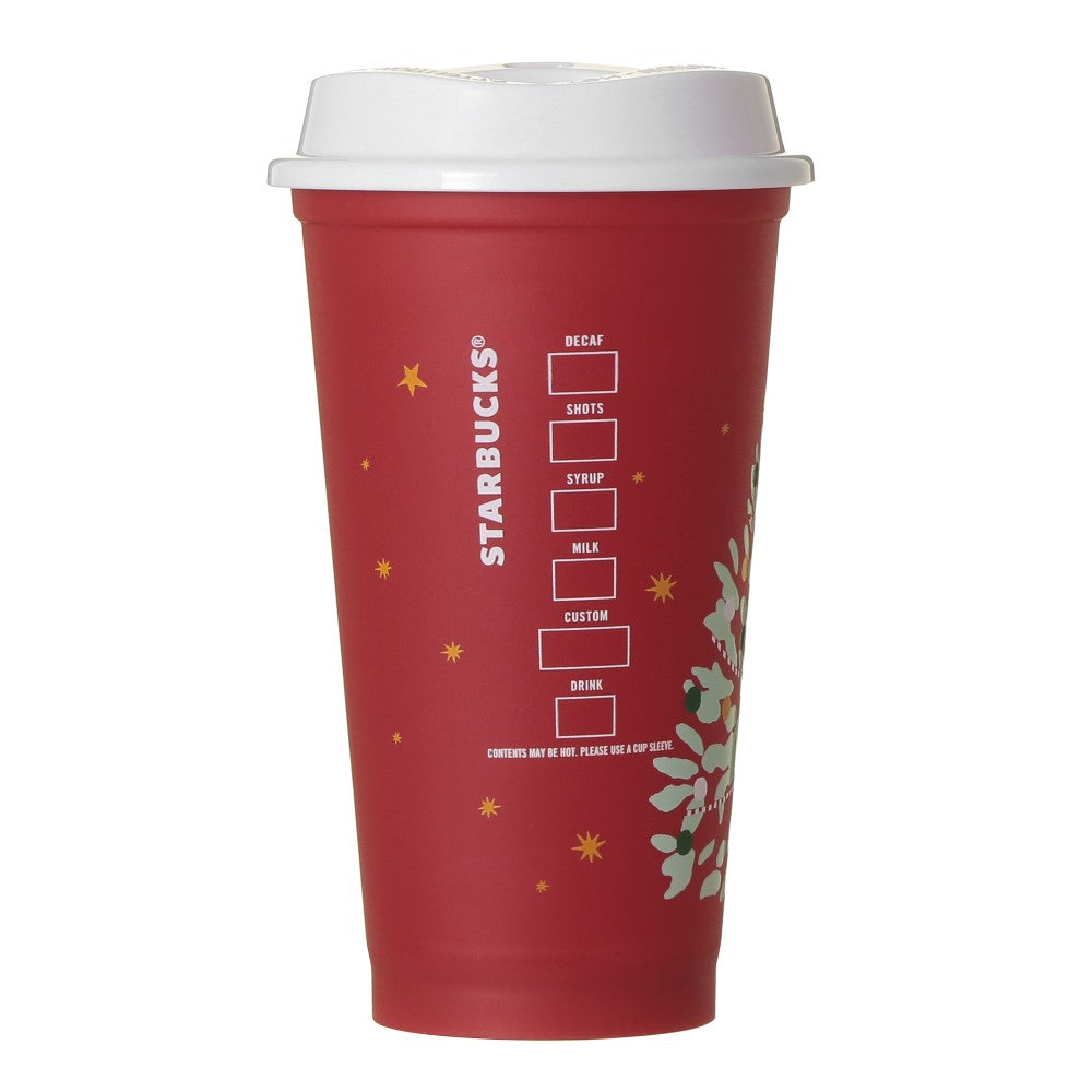 Starbucks Japan - Christmas 2026 -  Reusable Cup Tree 473ml & Bearista Drink Hole Cap
