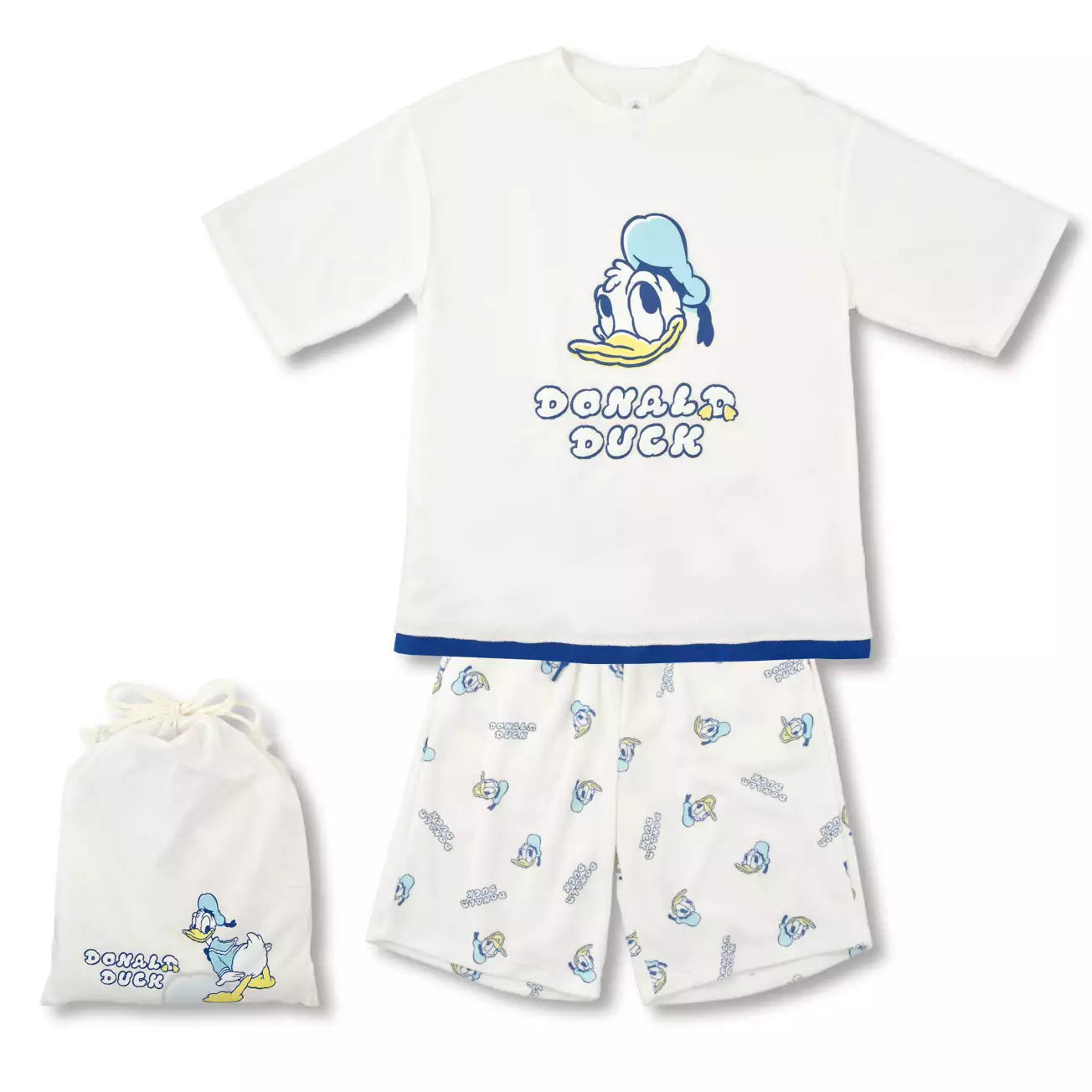 JAPAN LIMITED - Donald the King Birthday - MOKOMOKO Pyjama Set with Drawstring Bag