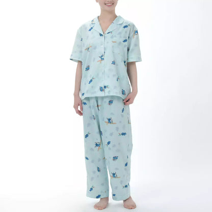 (June 10/13 preorder) Japan Limited - Stitch & Scrump - Short Sleeve Pyjamas - Stitch Day Collection