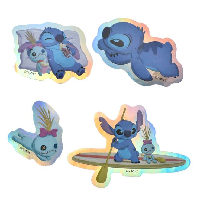 Japan Limited - Stitch & Scrump - Die Cut Hologram Sticker Set - Stitch Day Collection