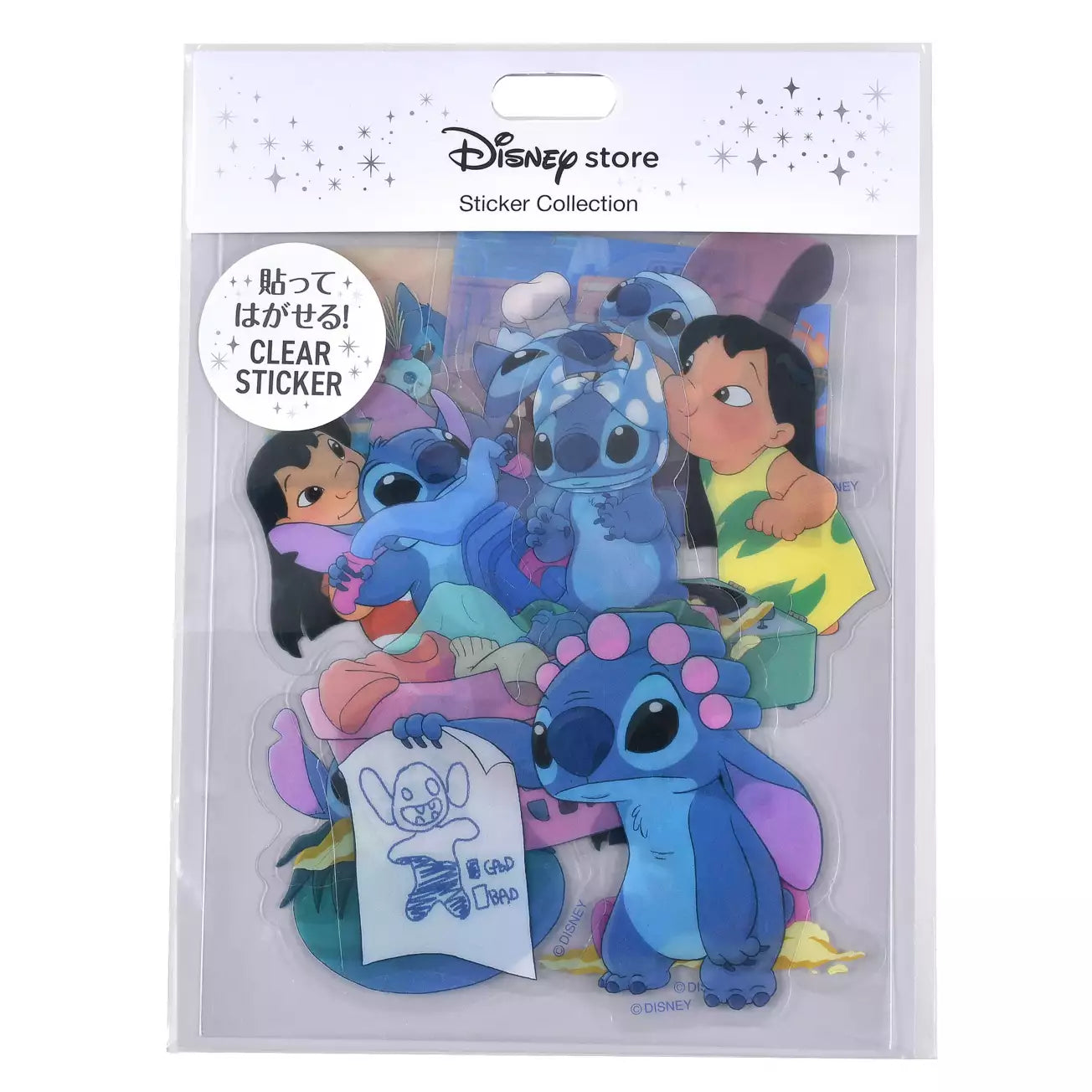 JAPAN LIMITED - Lilo & Stitch Clear Stickers - Daily Sticker Collection
