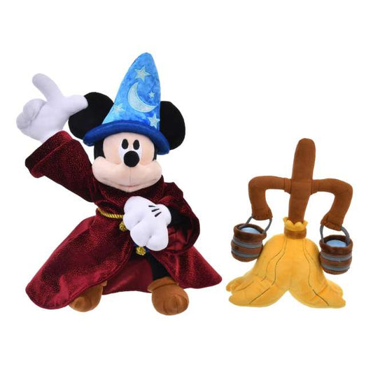 DEC 9 PREORDER - Japan Disney Store - Fantasia 85th Anniversary - Mickey Mouse - Mickey & Broom Plush Set