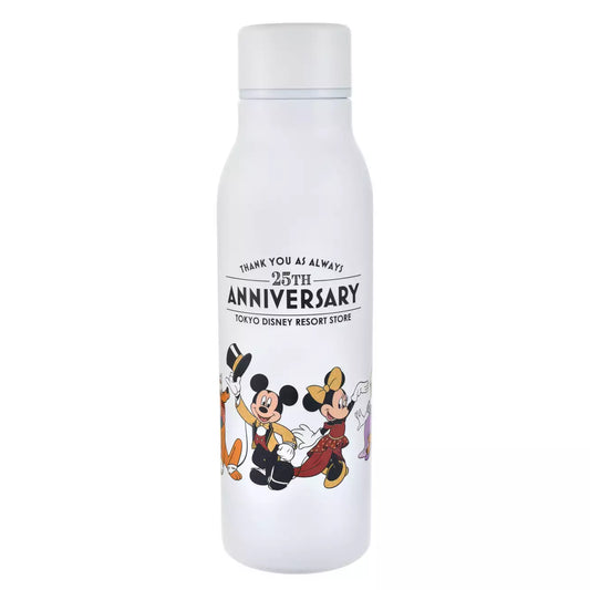 Tokyo Disney Resort Store Limited - 25th Anniversary - Mickey & Friends Stainless Steel Bottle - White