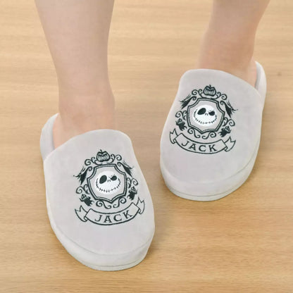 SEPT 16 PREORDER - Japan Limited - The Nightmare Before Christmas - Jack Skellington & Zero Slippers with Drawstring Bag
