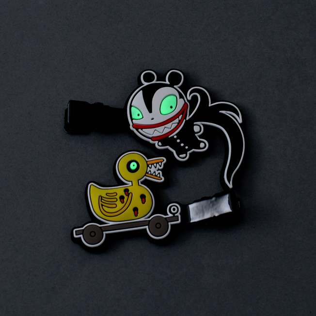 Japan Limited - The Nightmare Before Christmas -  Vampire Teddy & Killer Duck - Glow-in-the-Dark Hair Clip Set