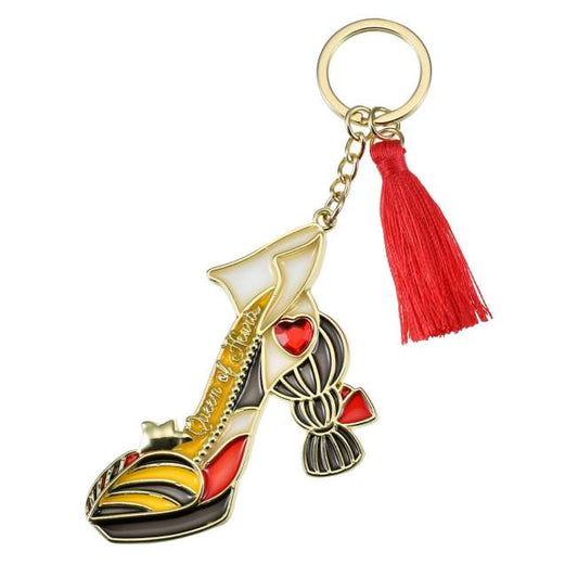 SEPT 3 PREORDER - Japan Limited - Disney Villains - Queen of Hearts - Stained Glass Style High Heel Keychain