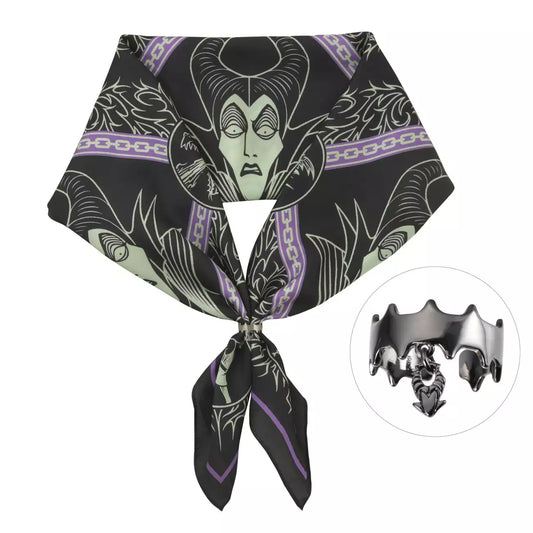 SEPT 3 PREORDER - Japan Limited - Disney Villains - Maleficent & Diablo Scarf and Ring Set