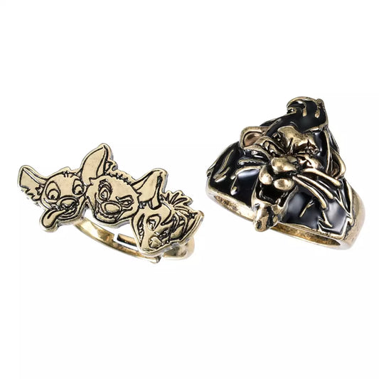 SEPT 3 PREORDER - Japan Limited - Disney Villains - Scar, Shenzi, Banzai & Ed Ring Set