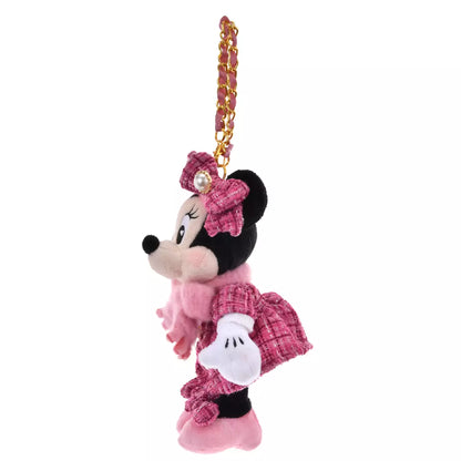 OCT 10 PREORDER - Japan Limited - Tweed Style - Minnie Mouse - Plush Keychain