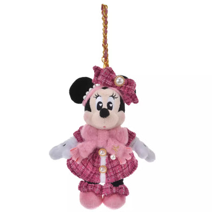 OCT 10 PREORDER - Japan Limited - Tweed Style - Minnie Mouse - Plush Keychain